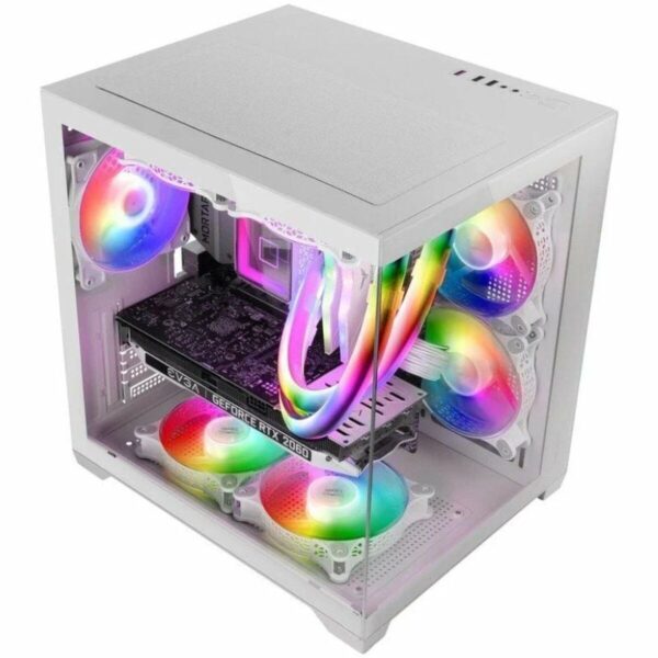 Cassa Minitorre Micro ATX / ITX Mars Gaming MCVIEW2W Bianco