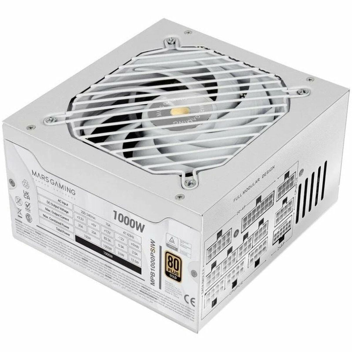 Fonte di Alimentazione Mars Gaming MPB1000PSIW ATX 1000 W 80 Plus Gold