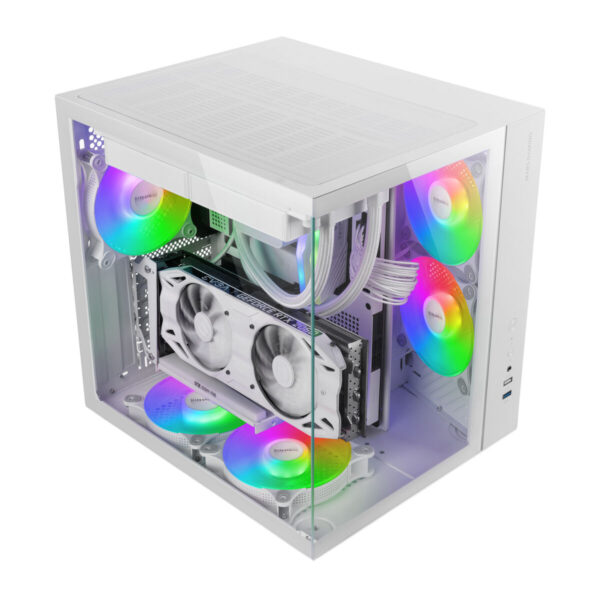 Case computer desktop ATX Mars Gaming MCVONEW Bianco