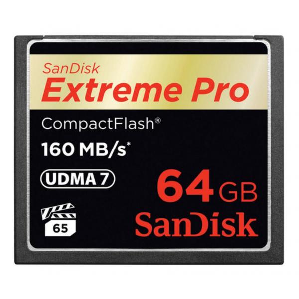 SanDisk 64GB Extreme Pro CF 160MB/s CompactFlash (SanDisk Extreme Pro - flashhukommelses)