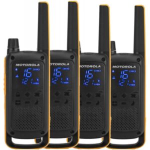 Motorola Talkabout T82 Extreme Quad Pack ricetrasmittente 16 canali Nero, Arancione (Talkabout T82 Extreme Quad - Pack Two-Way Radio 16 - Channels Black, Orange - Warranty: 12M)