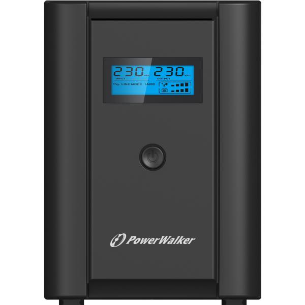 PowerWalker VI 2200 SHL Schuko gruppo di continuità [UPS] A linea interattiva 2,2 kVA 1200 W 4 presa[e] AC (PowerWalker VI 2200 LCD - UPS - 1200)