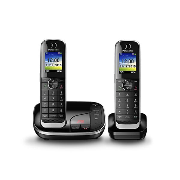 Panasonic KX-TGJ322E Telefono DECT Identificatore di chiamata Nero (PANASONIC KX-TGJ322EB TWIN) - Versione UK