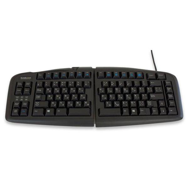 Goldtouch V2 Keyboard tastiera Universale USB QWERTY Russo Nero (Whilst Stocks Last - Goldtouch Keyboard Cyrillic Russian layout Black USB. [1Year warranty]) - Versione UK