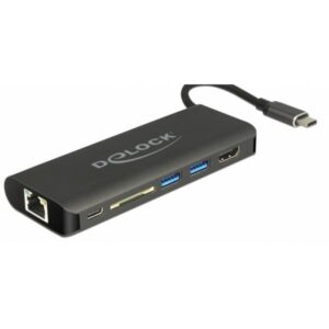 DeLOCK 87721 replicatore di porte e docking station per laptop USB 3.2 Gen 1 [3.1 Gen 1] Type-A Nero (Delock - dockingstation - USB-C 3.1 -)