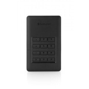 Verbatim Disco rigido portatile Store ?n? Go® Secure con tastierino di accesso da 2TB (2TB Verbatim Store n Go USB 3.1 with Keypad Access Black)