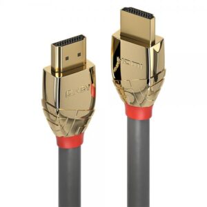 Lindy 37866 cavo HDMI 10 m HDMI tipo A [Standard] Oro, Grigio (10M STANDARD HDMI CABLE - GOLD LINE)