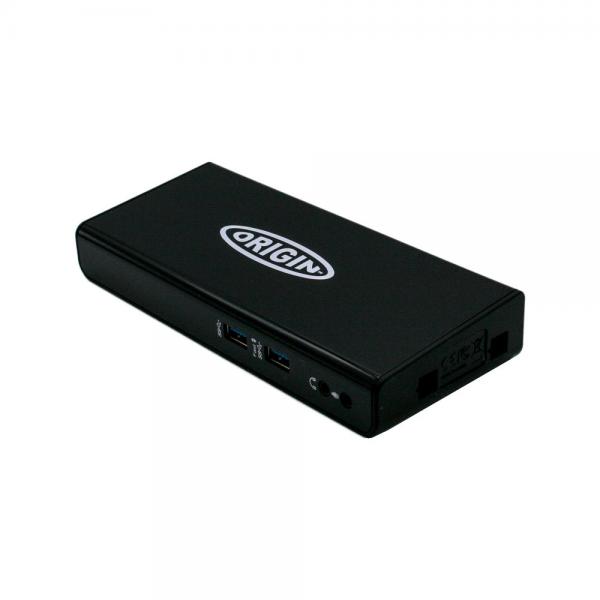 Origin Storage Y4H06ET-OS replicatore di porte e docking station per laptop USB 3.2 Gen 1 [3.1 Gen 1] Type-A Nero (Origin Storage Docking Station USB 3.0 EQV to HP 3005pr)