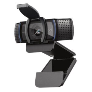 Logitech C920S HD Pro Webcam, Videochiamata Full HD 1080p/30fps, Audio Stereo ?Chiaro, ?Correzione Luce HD, Privacy Shutter, Per Skype, Zoom, FaceTime, Hangouts, ??PC/Mac/Laptop/Tablet/XBox?, Nero (Logitech Webcam C920s HD Pro 1080p mit Abdeckblende)