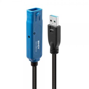 Lindy 43229 cavo USB USB 3.2 Gen 1 [3.1 Gen 1] 15 m USB A Nero (15M Usb 3.0 Active Extension - Cable - Warranty: 24M)