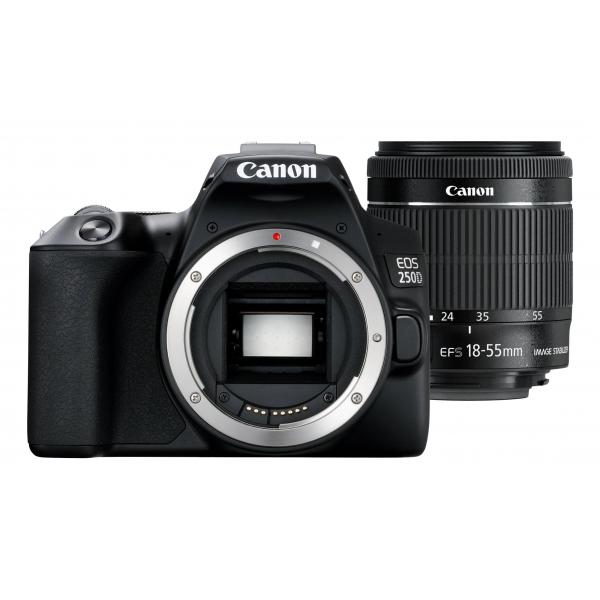 Canon EOS 250D+EF-S 18-55mm Kit fotocamere SLR 24,1 MP CMOS 6000 x 4000 Pixel Nero (Canon EOS 250D - digitalkamera EF-S 18)