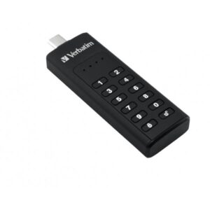 Verbatim Keypad Secure - Memoria USB 3.0 con tastierino d'?accesso e crittografia dei dati - 128 GB - Nero (Verbatim Keypad Secure USB 128GB - USB A)