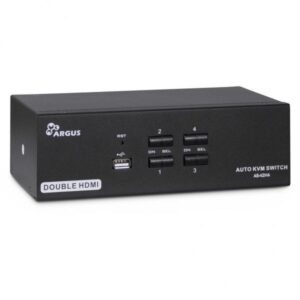 Inter-Tech AS-42HA HDMI switch per keyboard-video-mouse [kvm] Nero (Argus KVM AS-42HA - KVM / audio-switch)