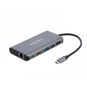 DeLOCK 87683 replicatore di porte e docking station per laptop Cablato USB 3.2 Gen 1 [3.1 Gen 1] Type-C Grigio (DeLOCK - USB-C 3.1 Gen 1)
