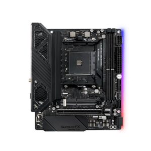ASUS ROG Crosshair VIII Impact AMD X570 Socket AM4 Mini DTX (ROG CROSSHAIR VIII IMPACT X570,AMD X570, AM4, 2 x DIMM, Max. 64GB, DDR4, Intel I211-AT, Intel Wi-Fi 6 AX200, Bluetooth 5.0, 256 Mb Flash ROM, UEFI AMI BIOS, PnP, WfM2.0, SM BIOS 3.2, ACPI 6.2, Mini-DTX Form Factor)