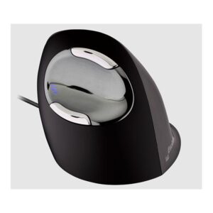 Evoluent VMDS mouse Medico Mano destra USB tipo A Laser (Evoluent VerticalMouse D - Right handed USB wired - Small. The New D or version 6 is the latest revision of the award winning Evoluent mouse. Improvements include laser sensor; contoured buttons improving feel and response; Extra wide lip along the bottom edge preventing finger drag and the micro USB receiver can now be stored behind a magnetic battery cover; in addition there are several new functions supported by the Evoluent Mouse Mana