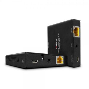 Lindy 38205 moltiplicatore AV Trasmettitore e ricevitore AV Nero (50M CAT.6 HDMI 18G/IR EXTENDER - WITH POC/LOOP OUT)