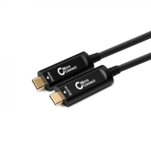 Microconnect USB3.1CC20OP cavo USB USB 3.2 Gen 2 [3.1 Gen 2] 20 m USB C Nero (Premium Optic USB-C, 20m - Supporting 4K60Hz, Only - Video, not charging - Warranty: 300M)