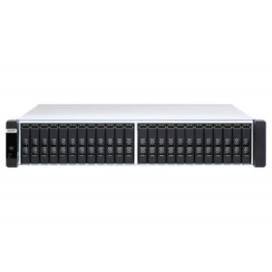 QNAP ES2486dc NAS Armadio [2U] Intel® Xeon® D D-2142IT 128 GB DDR4 0 TB QNAP Enterprise System Nero (24-Bay Enterprise ZFS NAS SAS 12G/6G Xeon D-2142IT 1.9GHz 128GB RAM 7-LAN with Rail Kit)