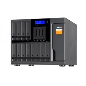QNAP TL-D1600S contenitore di unità di archiviazione Box esterno HDD/SSD Nero, Grigio 2.5/3.5 (16-bay desktop SATA JBOD expansion unit with a QXP-1600eS PCIe SATA host card and 4 SFF-8088 to SFF-8644 SAS/SATA 6Gb/s external cables.)