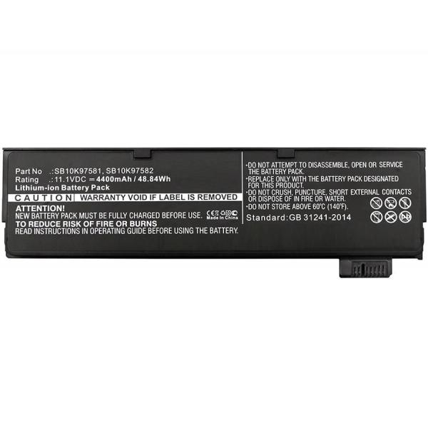 CoreParts MBXLE-BA0144 ricambio per laptop Batteria (Laptop Battery for Lenovo - 48.84Wh Li-ion 11.1V 4400mAh - Black 49Wh Li-ion 11.1V 4400mAh Black, Thinkpad P51S, Thinkpad T570, 61+version - Warranty: 12M)