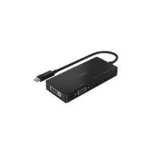 Belkin AVC003BTBK replicatore di porte e docking station per laptop Cablato USB 3.2 Gen 1 [3.1 Gen 1] Type-C Nero (USB-C TO HDMI/VGA/DP - ADAPTER BLACK)