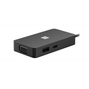 Microsoft USB-C Travel Hub Black adattatore grafico USB Nero (USB-C Travel Hub Black USB - graphics adapter USB-C Travel - Hub Black, 3.2 Gen 2 [3.1 Gen 2], USB Type-A,USB Type-C, HDMI output, VGA)