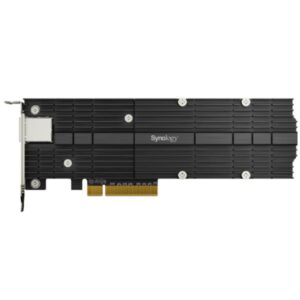 Synology E10M20-T1 scheda di interfaccia e adattatore Interno PCIe (Synology E10M20-T1 PCIe card combining 10GbE and M.2 SSD caching capabilities; 1 x 10GbE RJ45 port; Dual M.2 NVMe 22110 / 2280 slots; 5 year warranty [2Years warranty])