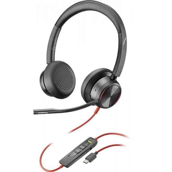 POLY Blackwire 8225 Auricolare Cablato A Padiglione Ufficio USB tipo-C Nero (Blackwire 8225 USB-C - Warranty: 12M)