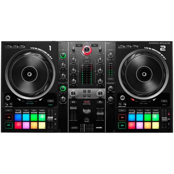 Hercules Inpulse 500 Mixer con controllo DVS [Digital Vinyl System] Nero (HERCULES DJ CONTROL INPULSE 500)