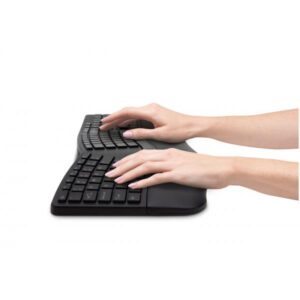 Kensington Pro Fit Ergo tastiera Universale RF senza fili + Bluetooth QWERTY Inglese UK Nero (PROFIT ERGO WIRELESS KEYBOARD - UK) - Versione Tedesca