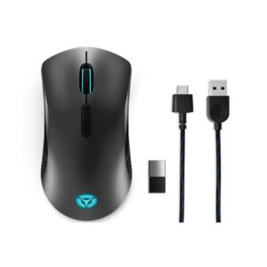 Lenovo Legion M600 Wireless Gaming mouse Ambidestro RF Wireless + Bluetooth + USB Type-A Ottico 16000 DPI (Legion M600 Mouse - Legion M600 Wireless Gaming, - Ambidextrous, Optical, RF Wireless+Bluetooth+USB Type-A, 16000 DPI, 1 ms, Black - Warranty: 12M)
