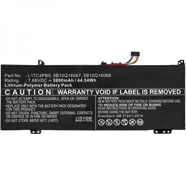 CoreParts MBXLE-BA0191 ricambio per laptop Batteria (Laptop Battery for Lenovo - 44.08Wh Li-ion 7.6V 5800mAh - Black 45Wh Li-ion 7.68V 5800mAh Black, Lenovo Air 14, Flex 6-14, Flex 6-14, - Warranty: 12M)