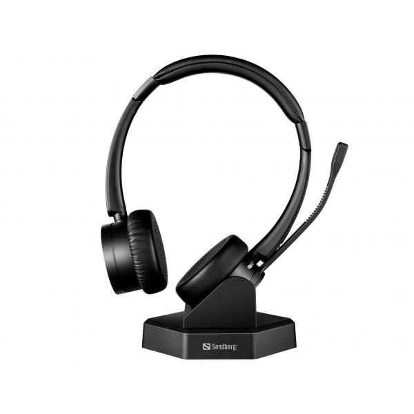 Sandberg Bluetooth Office Headset Pro+ (Sandberg Bluetooth Office Headset Pro+, Dual Connection, Charging Dock, Noise-Reducing Mic, Busy Light, 5 Year Warranty)