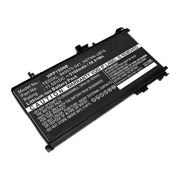 CoreParts MBXHP-BA0080 ricambio per laptop Batteria (Laptop Battery for HP 59.00Wh - Li-ion 11.55V 5100mAh Black - 59Wh Li-ion 11.55V 5100mAh Black, Pavilion 15 UHD, Pavilion 15-BC - Warranty: 12M)