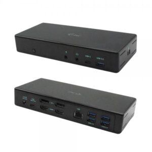 i-tec C31QUATTRODOCKPDUK replicatore di porte e docking station per laptop Cablato USB 3.2 Gen 1 [3.1 Gen 1] Type-C Nero (USB-C Quad Docking Station)