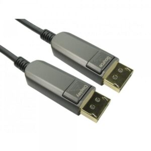 Cables Direct AOCDP-020 cavo DisplayPort 20 m Nero, Grigio (20m DisplayPort 1.4 Active Optical Cable)
