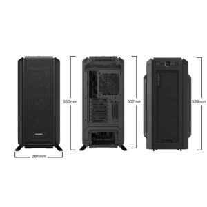 be quiet! Silent Base 802 Case, Black, Mid Tower, 2 x USB 3.2 Gen 1 Type-A / 1 x USB 3.2 Gen 2 Type-C, 10mm Front & Side Sound-Dampening Mats, 3 x Pure Wings 2 140mm Black PWM Fans Included, Interchangeable Top & Front Panels