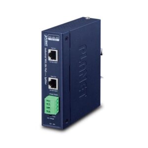 PLANET IPOE-173S divisore di rete Supporto Power over Ethernet [PoE] Blu (IP Single Port 10/100/1000T - 802.3bt PoE++ Splitter 12/24V - 802.3bt type 4 PD, PoH compatible - Warranty: 60M)