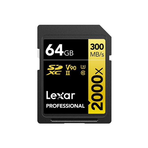 Lexar Professional 2000x 64 GB SDHC UHS-II Classe 10 (64GB Lexar Professional 2000x SDHC UHS-II Card)