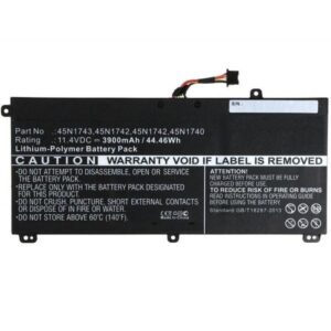 CoreParts MBXLE-BA0120 ricambio per laptop Batteria (Laptop Battery for Lenovo - 44.46Wh Li-Pol 11.4V 3900mAh - Black 44Wh Li-Pol 11.4V 3900mAh Black, ThinkPad T550, ThinkPad T550 15.5, - Warranty: 12M)