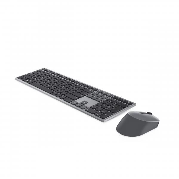 DELL KM7321W tastiera Mouse incluso Ufficio RF senza fili + Bluetooth QWERTY Inglese UK Grigio, Titanio (DELL WIRELESS KB/MSE- KM7321W UK) - Versione UK