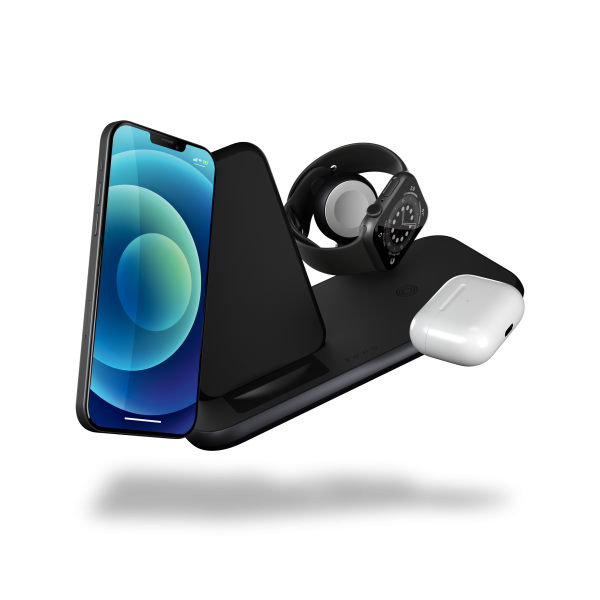 ZENS ZEDC15B/00 Caricabatterie per dispositivi mobili Universale Nero AC, USB Carica wireless Ricarica rapida Interno (ZENS Aluminium Series 4 in 1)