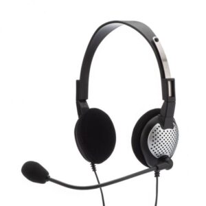 Andrea Communications NC-185VM Auricolare Cablato A Padiglione Ufficio USB tipo-C Nero, Argento (Andrea NC-185VM USB-C Binaural Type C USB Computer Headset. [1Year warranty])