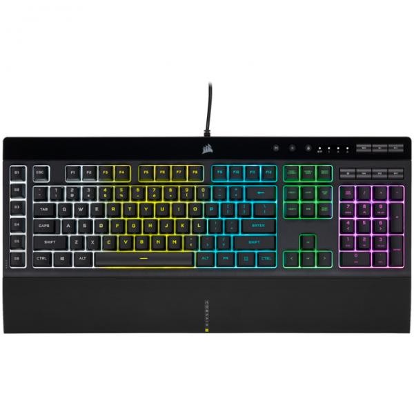 Corsair K55 RGB PRO tastiera Gaming USB QWERTY Inglese UK Nero (K55 RGB PRO MEMBRANE KEYBOARD) - Versione UK
