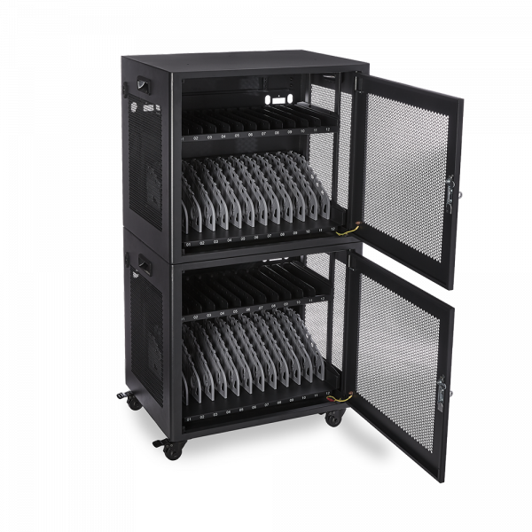 V7 CHGSTA12AC-1E portable device management cart& cabinet Carrello per la gestione dei dispositivi portatili Nero (CHARGE STATION 12 DEVICE SCHUKO - SECURE STORE CHARGE MOB PC NONUK)