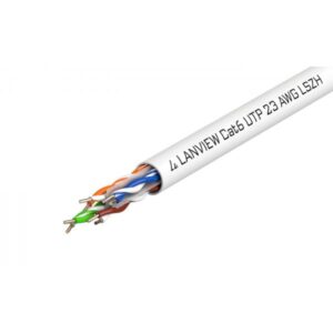 Lanview LVN122112 cavo di rete Bianco 305 m Cat6 U/UTP [UTP] (Cat6 U-UTP Network Cable - 4x2xAWG23 LSZH white 305m - Warranty: 300M)