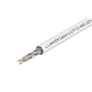 Lanview LVN122182 cavo di rete Bianco 500 m Cat6a U/UTP [UTP] (Cat6a U-UTP Network Cable - 4x2xAWG23 500m - Warranty: 300M)