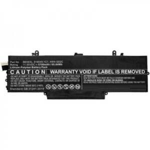 CoreParts MBXHP-BA0229 ricambio per laptop Batteria (Laptop Battery for HP 61.56Wh - Li-Pol 11.4V 5400mAh Black - 62Wh Li-Pol 11.55V 5400mAh Black for HP Notebook, Laptop EliteBook 1040 G4, - Warranty: 12M)