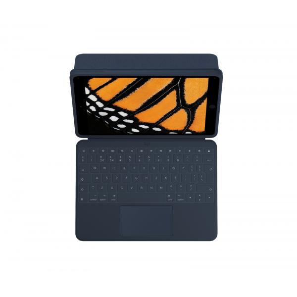 Logitech 920-010367 tastiera per dispositivo mobile QWERTY Inglese UK Smart Connector Blu (RUGGED COMBO 3 TOUCH BLUE UK) - Versione UK